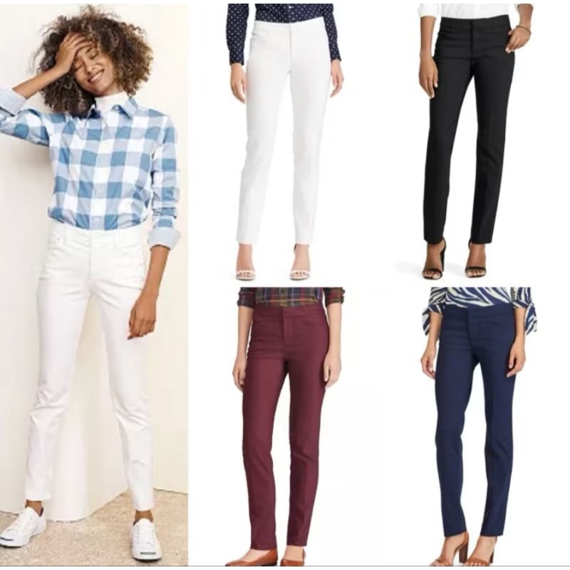 CHAPS Solid Straight Leg Pants