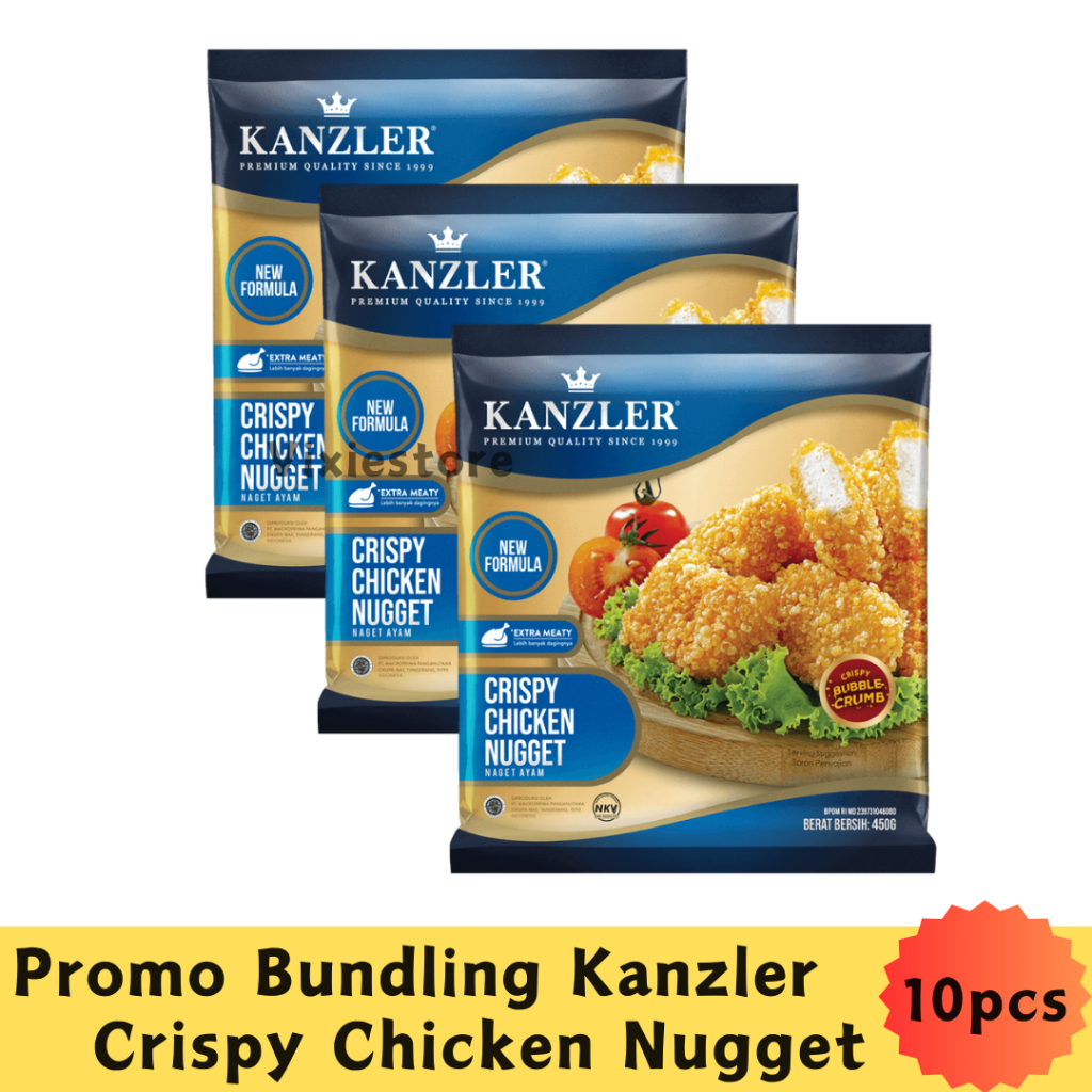 

Promo Bundling TERMURAH Kanzler Crispy Chicken Nugget Frozen Food - Makanan Beku Naget Ayam Krispy 450gr