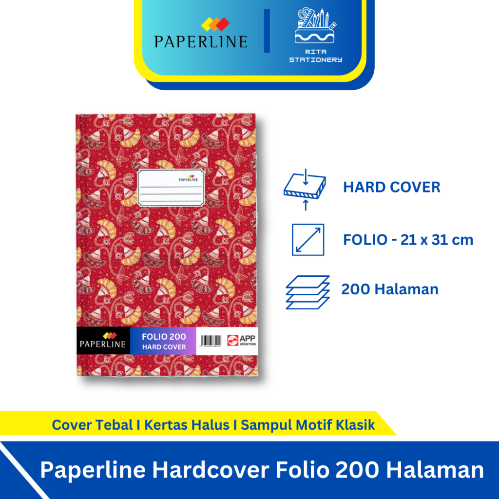 

Paperline Hard Cover Folio 200 Lembar - Satuan