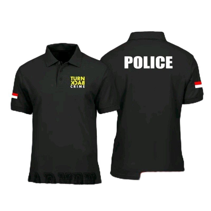 KAOS BERKERAH TURN BACK CRIME POLICE COD // KAOS POLO BERKERAH TURN BACK CRIME POLICE // BAJU POLO B