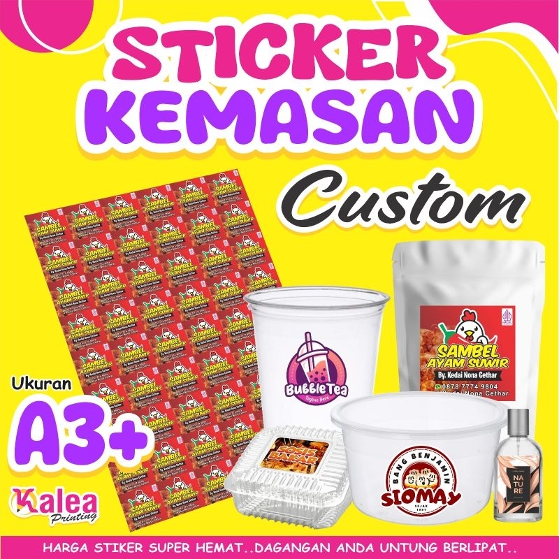

CETAK STIKER KEMASAN CUTTING 1 HARI JADI
