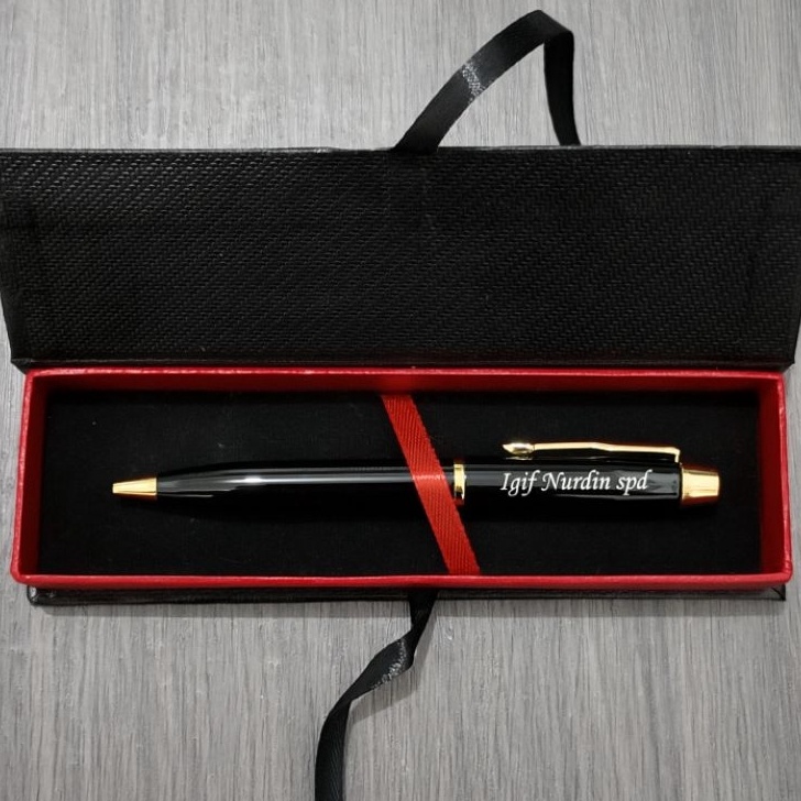 

PAKET MEWAH Pulpen Metal HSB25 Model Parker Free Nama Pen Promosi Souvenir Hadiah Kado Custom Laser Grafir