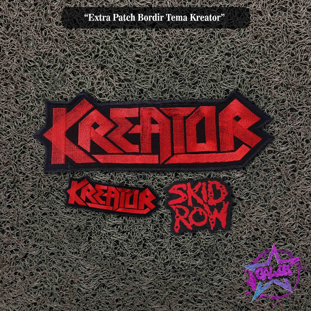 Patch Bordir Kreator Patch Musik Emblem Bordir Tempelan Jahit Patch Besar Back Patch Iron