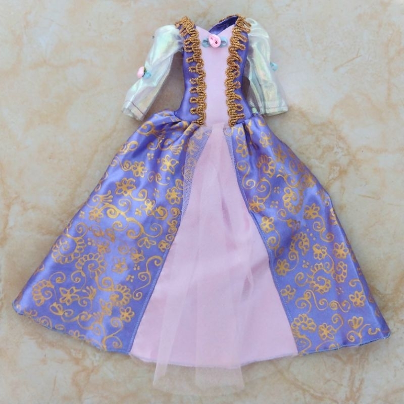 Dress Barbie Rapunzel Movie Handmade Mattel Original Boneka Doll Bekas Second Jadul Preloved