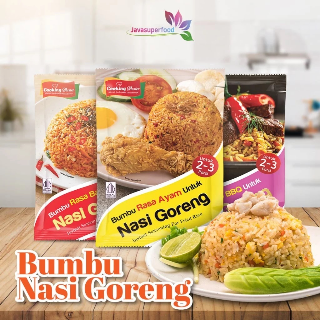 

Bumbu Nasi Goreng Instan 15g (1 Renceng Isi 10 Sachet) (TIDAK VEGETARIAN/ TIDAK VEGAN)