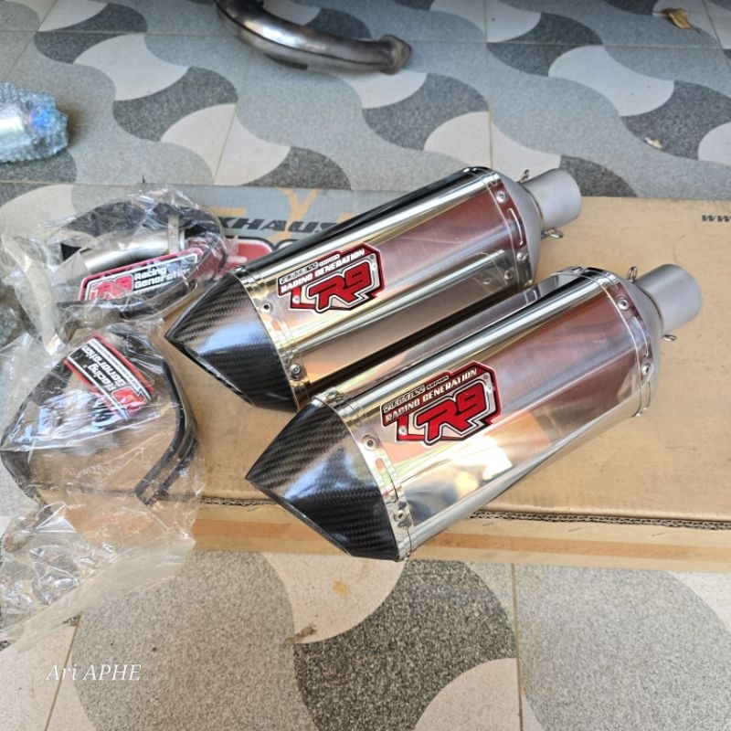 slincer silincer knalpot r9 motegi original kondisi new