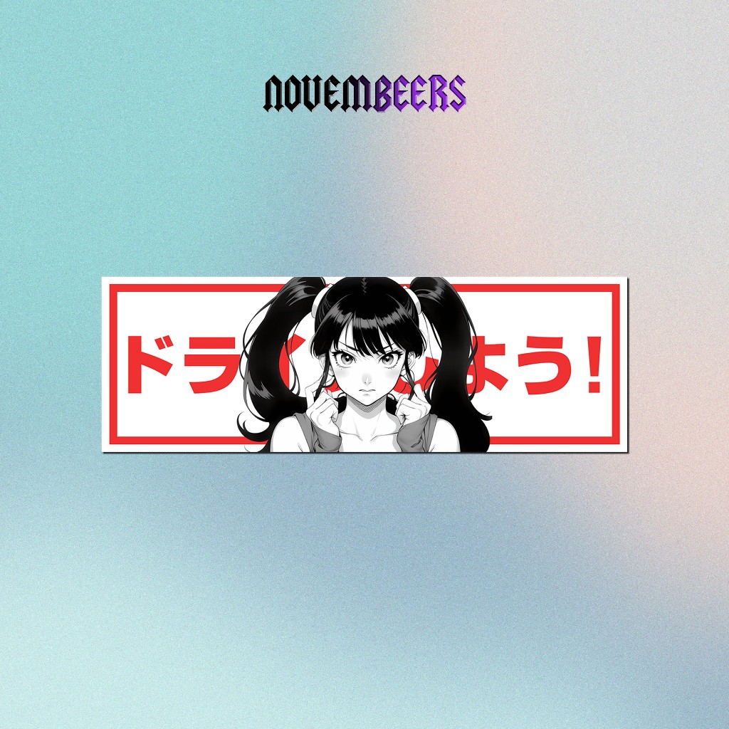 

Stiker Vinyl Slap Stiker Anime Let's Drive Sticker Vinyl Glossy