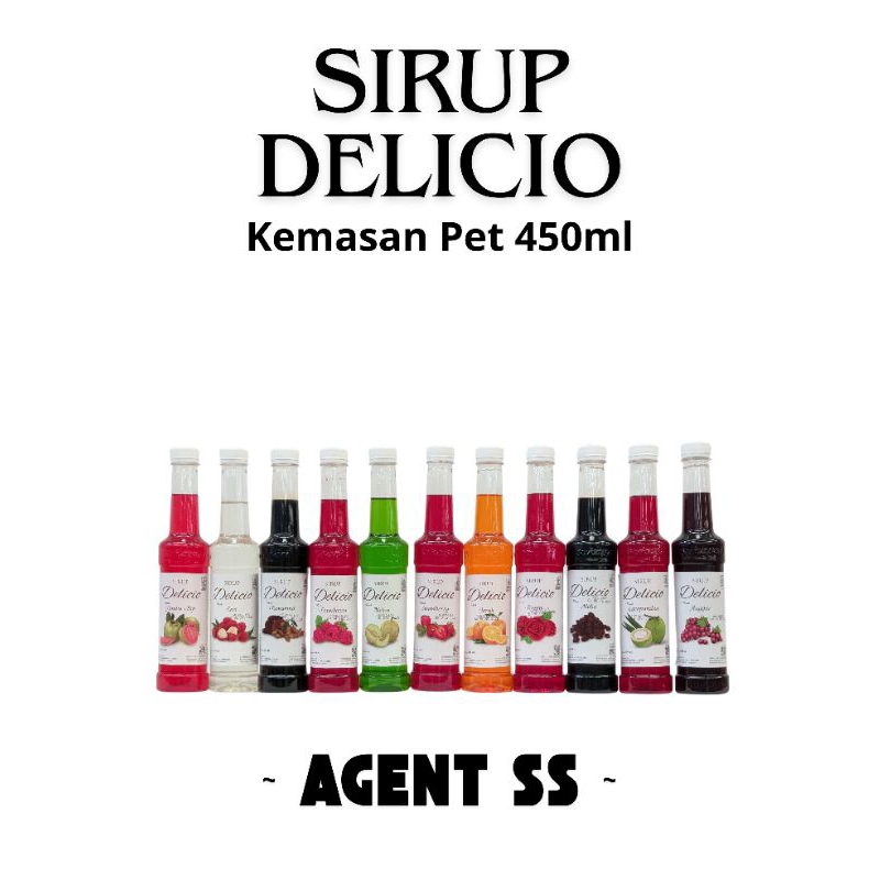 

Sirup Delicio aneka rasa buah kemasan pet 450ml