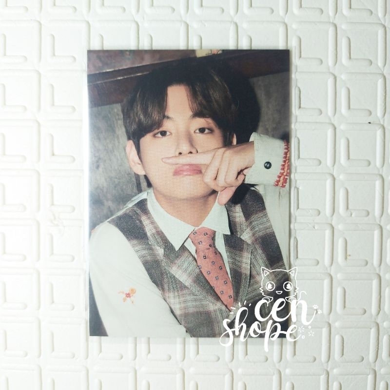 PHOTOCARD V TAEHYUNG CARDIGAN LITTLE WISHES BTS MINI PC MPC