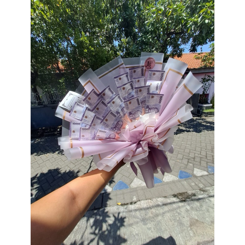 buket money dengan isiannya tanpa flower