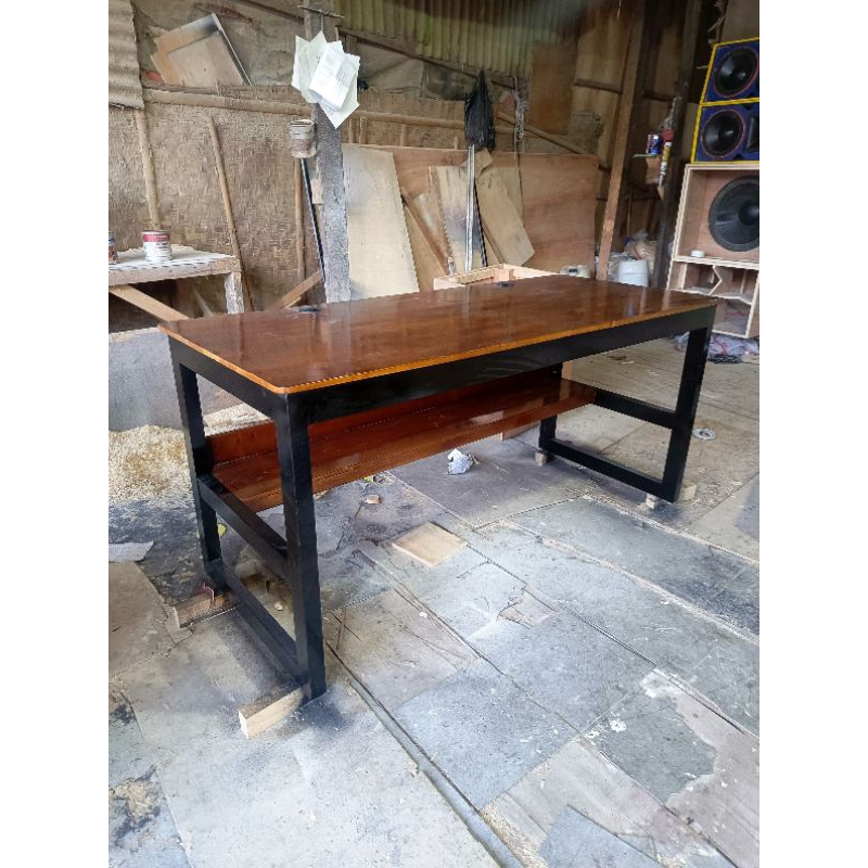 meja komputer panjang 160cm/meja kerja kayu jati Belanda