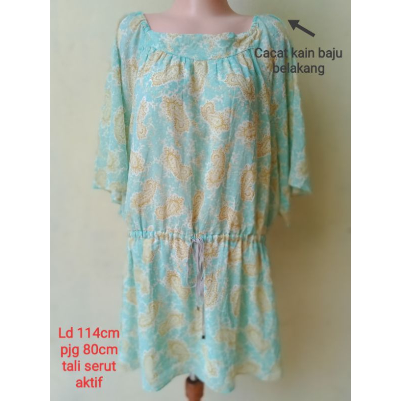 Preloved atasan kemeja blouse wanita deffect Rijek