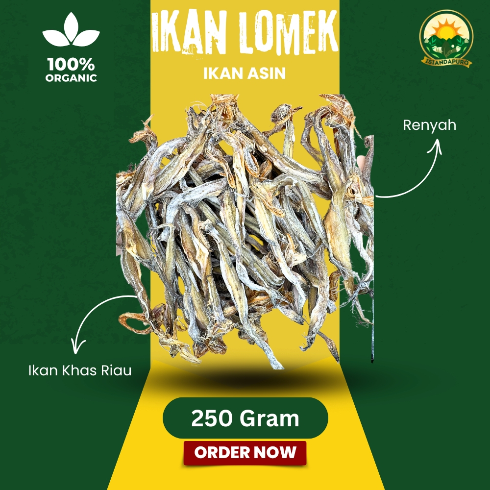 

Ikan Lomek Kering Asin 250 Gram / Ikan Lomek Selat Panjang