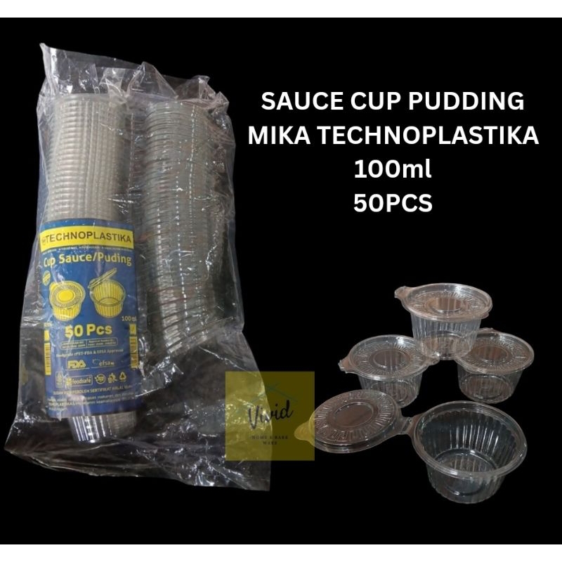 Cup Mika Pudding 100 ml - Sauce Cup / Cup Agar / Cup Jelly 100ml Mika - 50pcs
