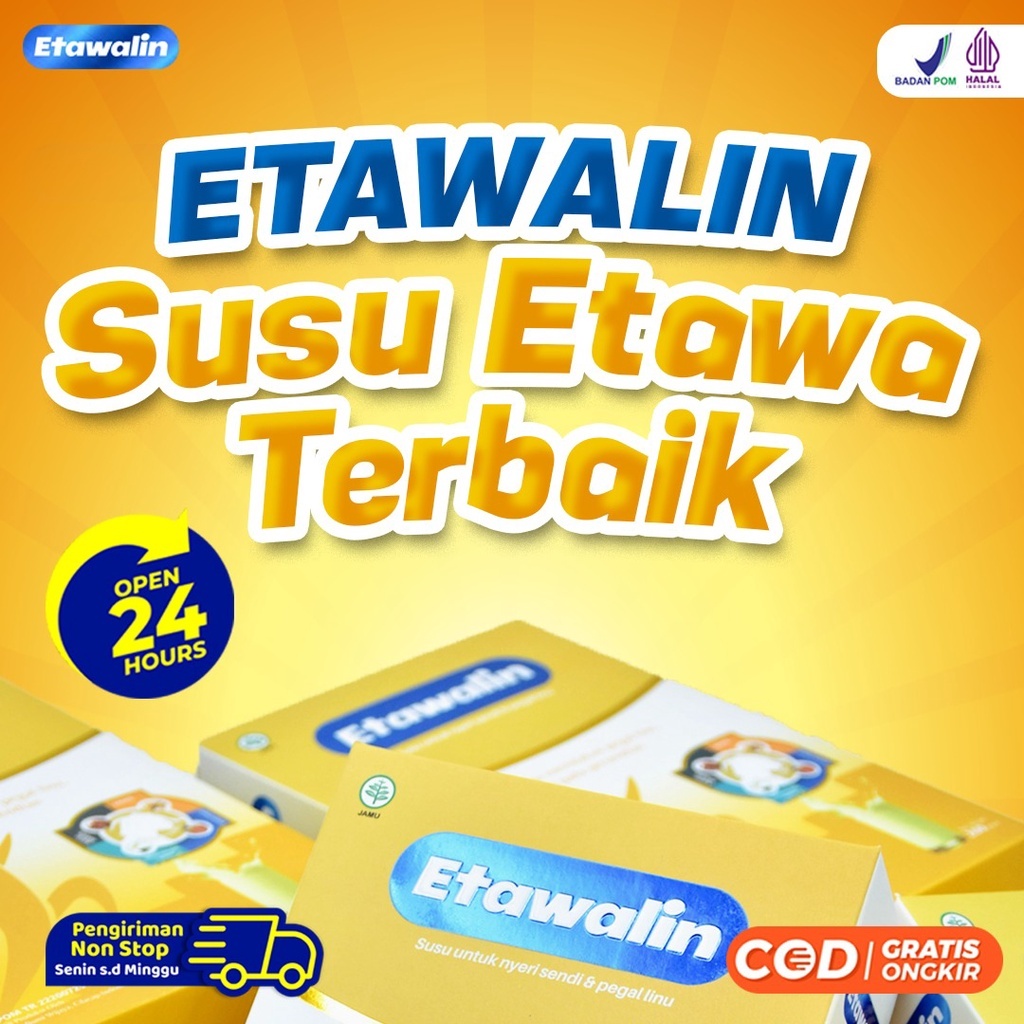 

Etawalin Original Bantu Atasi Nyeri Pinggang Sendi Lutut Rematik Asam Urat Osteoporosis