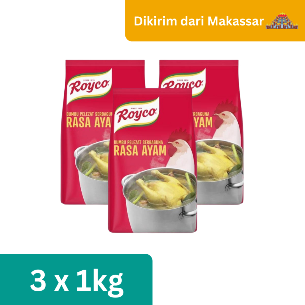 

Royco Bumbu Pelezat Rasa Ayam 1Kg - 3 Pouch [Kirim dari Makassar]