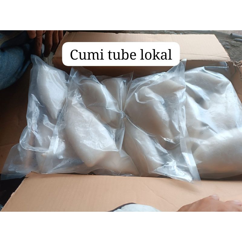 

Daging Seafood Fresh - Cumi Tube Lokal (Daging Beku)