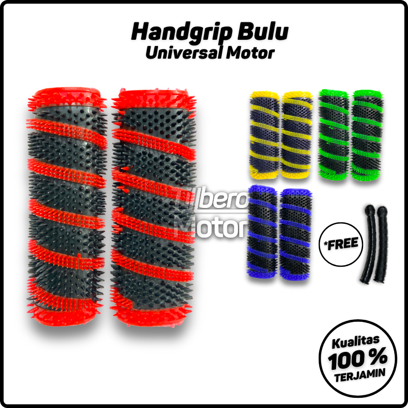Handgrip / Grip Stang karet Bulu WarnaMotor universal