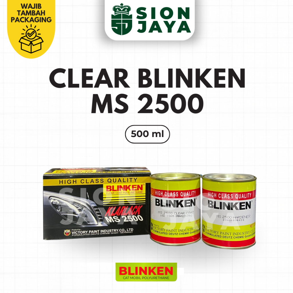 [500ml] Pernis Motor / Varnish Mobil / Clear Blinken Polyurethane MS 2500 + Hardener