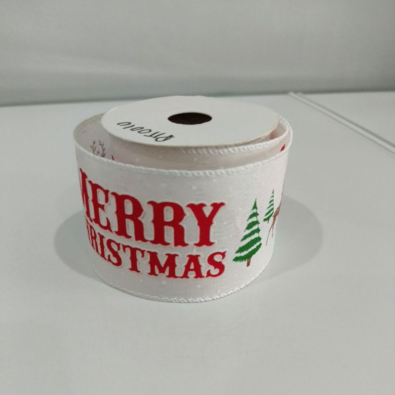 

Pita Ribbon Natal Merry Christmas Lebar 6cm (1roll)