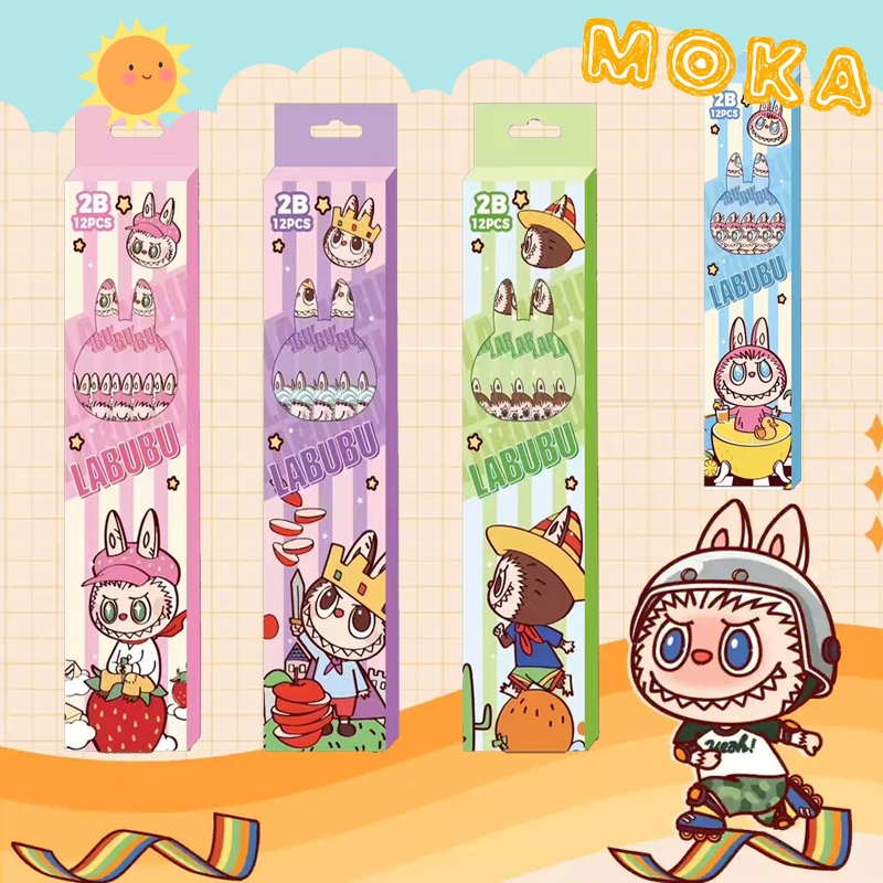 

✨AWC✨ 1 LUSIN PENSIL HB MOTIF LABUBU THE KAWAII DOLL KEMASAN BOX