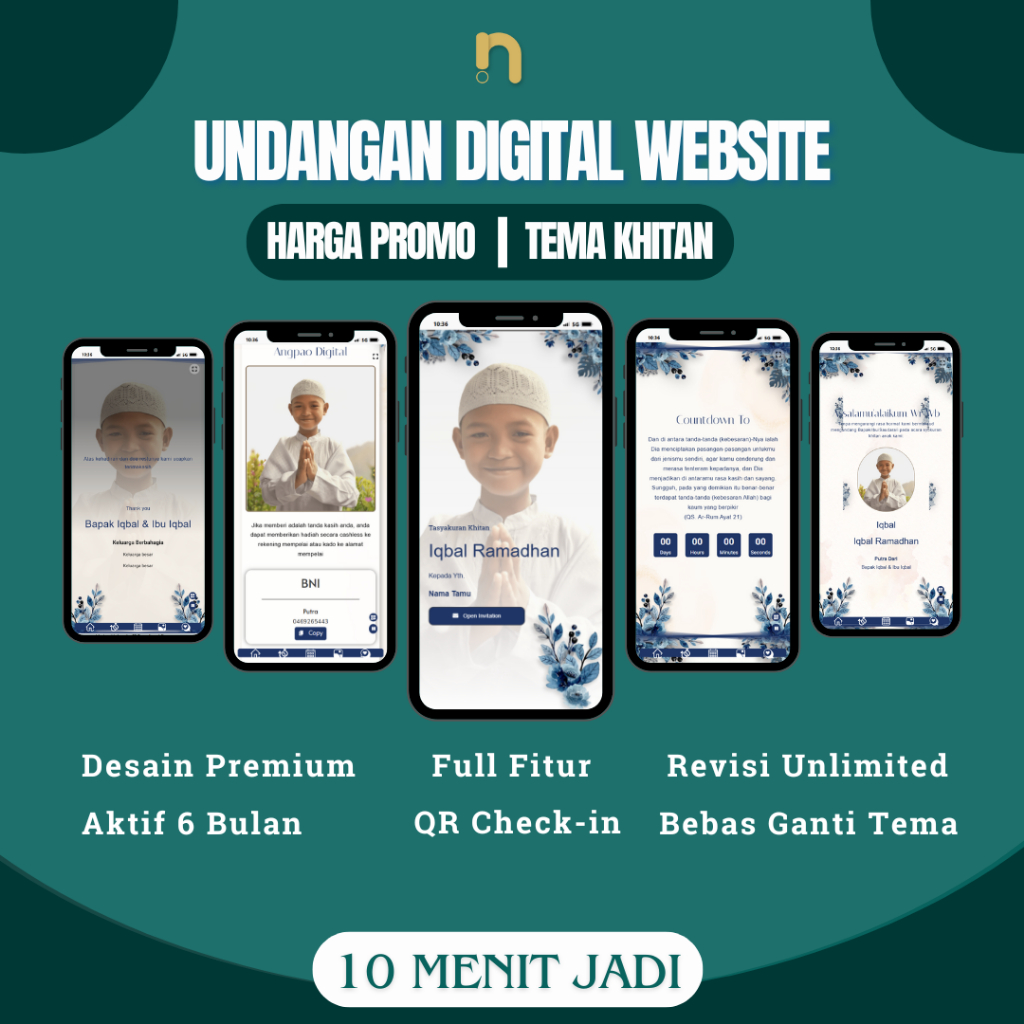 Undangan Digital Website Khitan Premium | Undangan Online Web