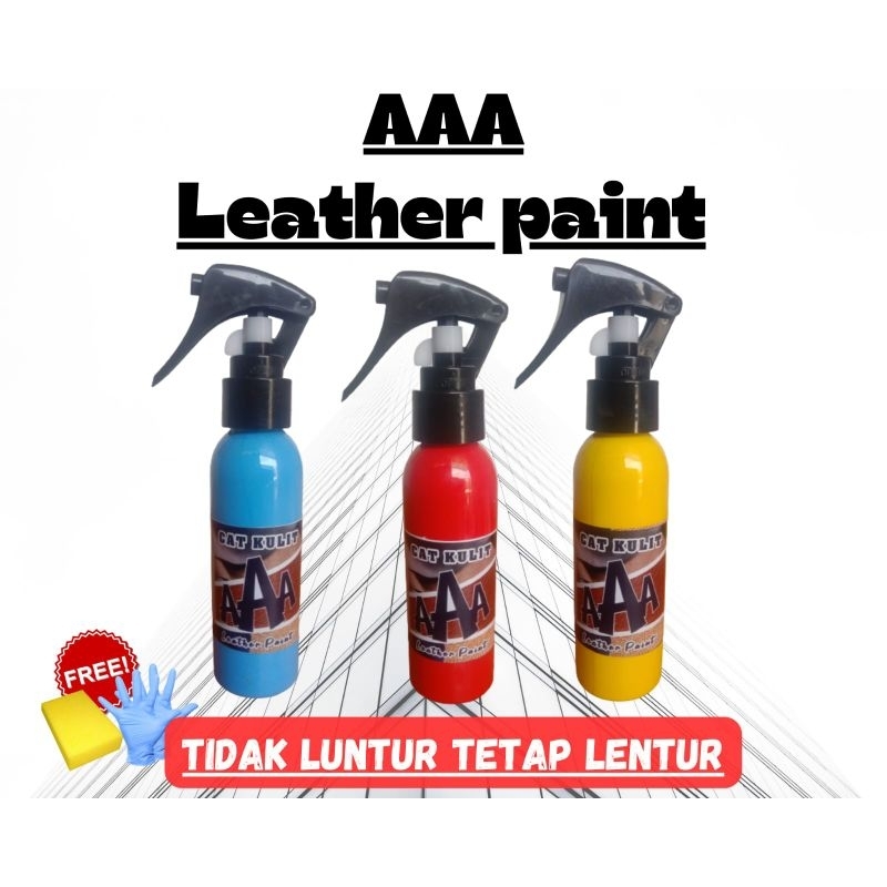cat kulit asli, cat sepatu kanvas, cat kulit sintetis dan cat bahan suede isi 100ml untuk, jaket, ta