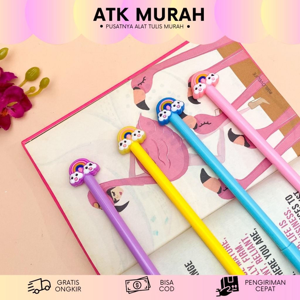 

PULPEN GEL AWAN PELANGI PGK-1600 PEN PENA ALAT TULIS IMUT KADO UNIK KOREA AESTHETIC COD