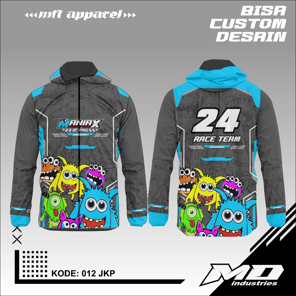 Jaket Racing Parasut Kaos Jaket Racing Kekinian Bahan Taslan Waterproof
