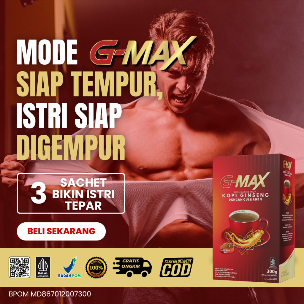 

G-MAX - Kopi Penambah Stamina Pria Dewasa Night Coffee 1 Box Isi 10 | Kopi Kuat Pria Dewasa BPOM