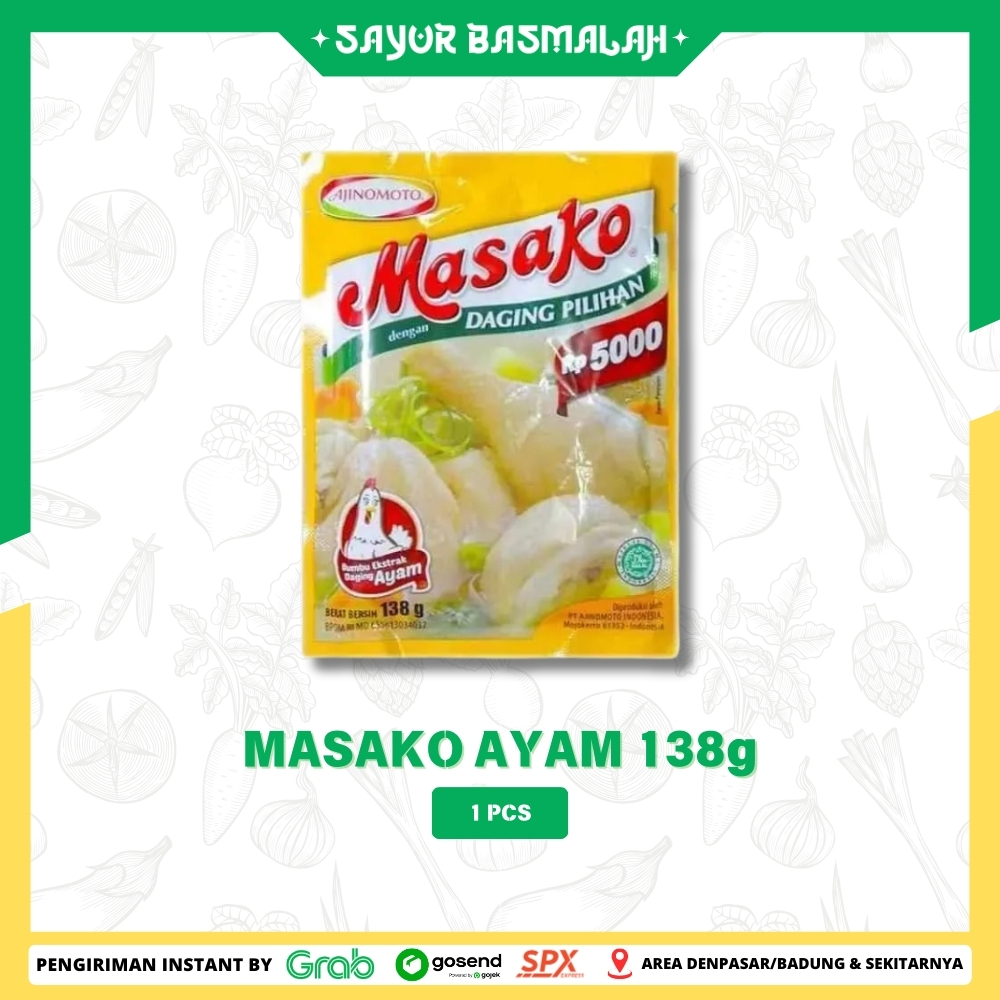 

Masako Ayam 138g 1pcs - Sayur Basmalah