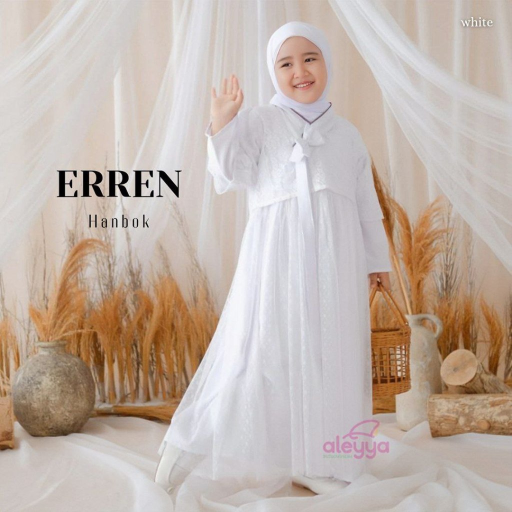 Gamis Jubah Anak Perempuan Manasik Akhirusanah Putih Syari Syar'i kanaya Aziza Tsabita La Bella Labe