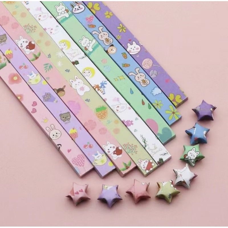 

Star origami DIY 160 sheets/pack Star Origami Paper Kertas Origami Bintang Kertas Bintang