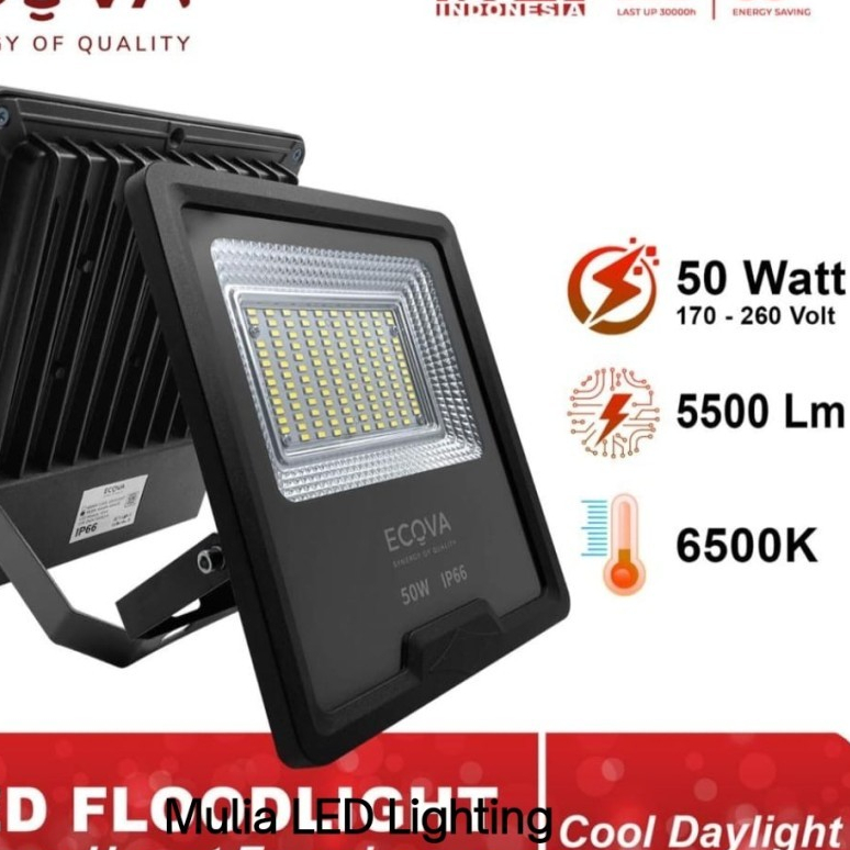 Ecova LED Flood light/ Lampu Sorot 50 Watt