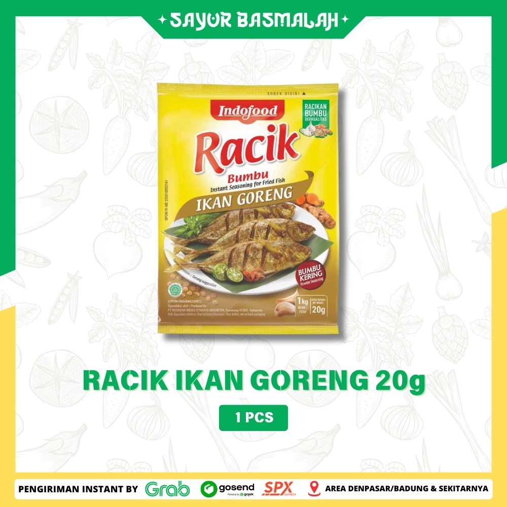 

Racik Ikan Goreng 20g 1pcs - Sayur Basmalah