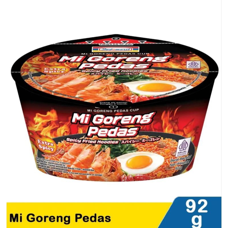 

Indomaret Mie Goreng Pedas 92gran/88gram