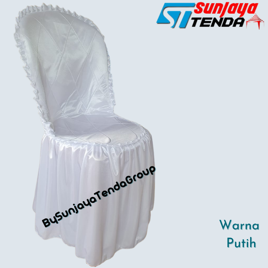 SARUNG KURSI NAPOLLY PLASTIK REMPEL PUTIH