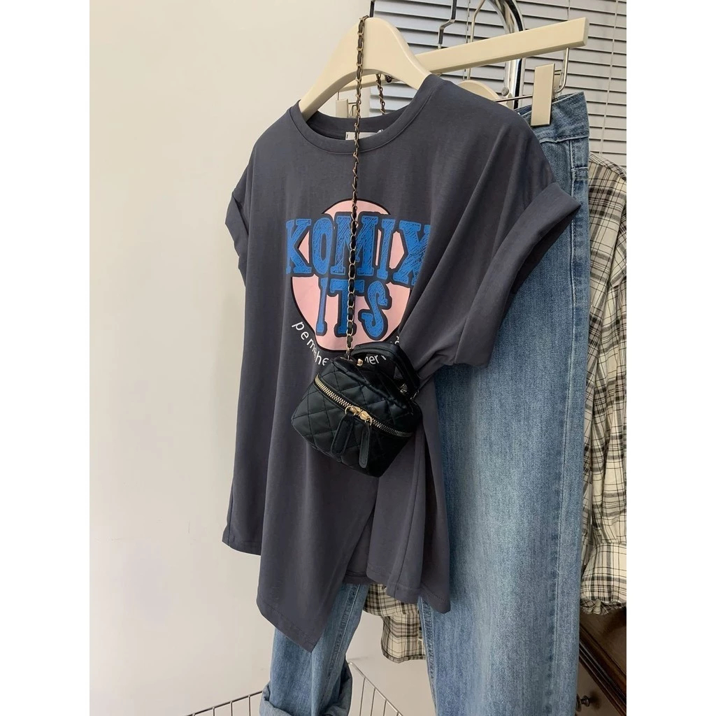 Kaus panjang lengan pendek  t shirt Oversize top