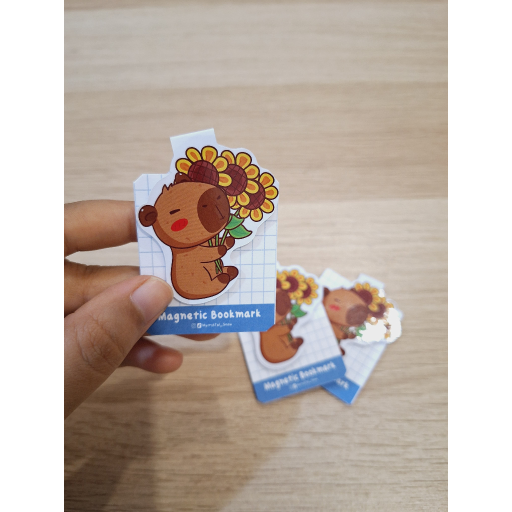 

Magnetic Bookmark Pembatas Buku Magnet Edisi Capybara Lucu