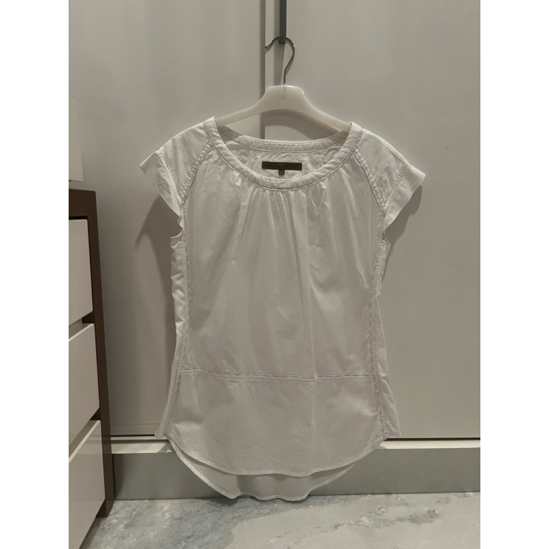 Atasan wanita putih wanita British India katun adem