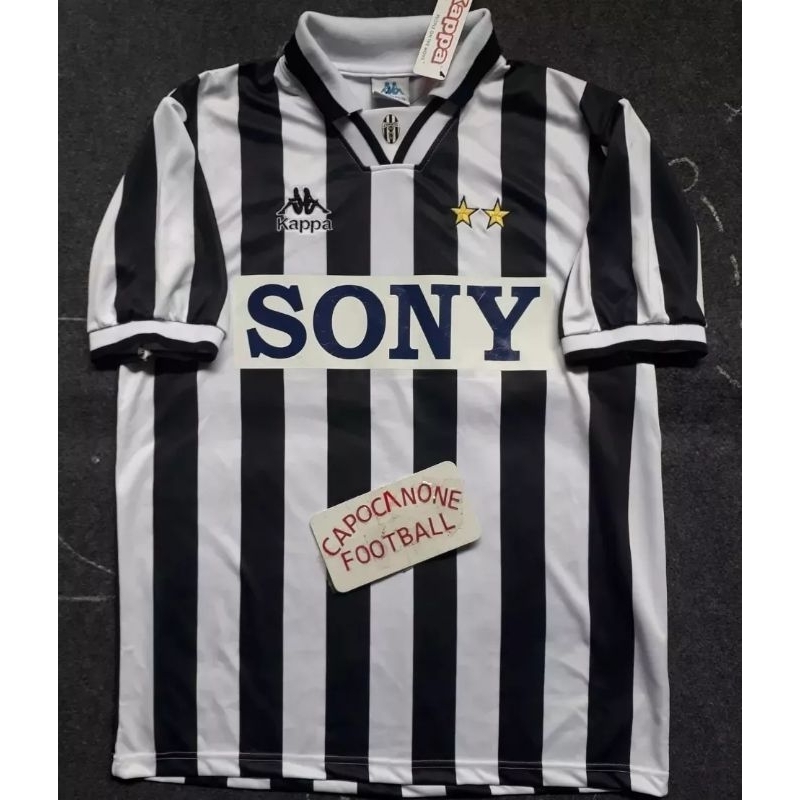 BAJU jERSEY Juventus Juve RETRO 1994 94 1995 1996 1997 95 96 97 HOME S0NY Blokecore Skena