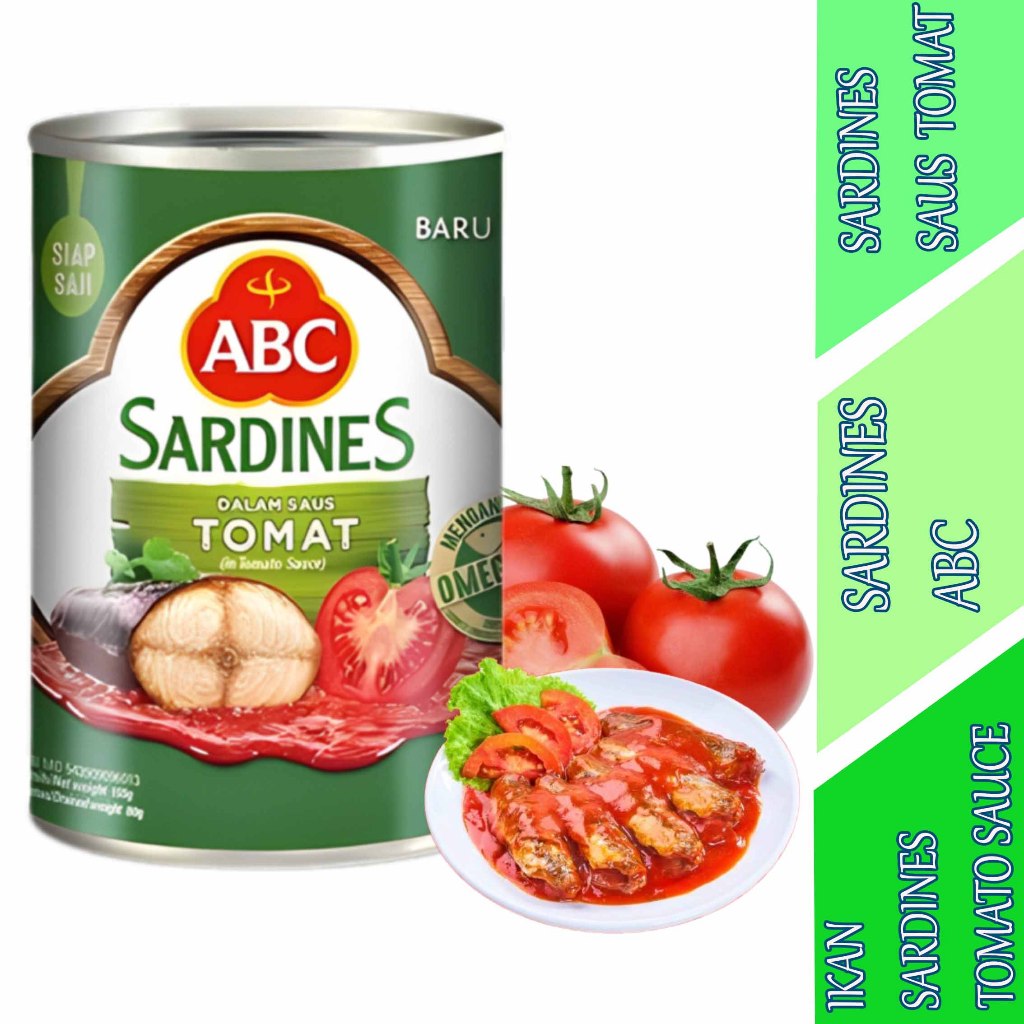 

Ikan Sardines Tomato Sauce - Sardines Abc - Sarden Saus Tomat - 155gr