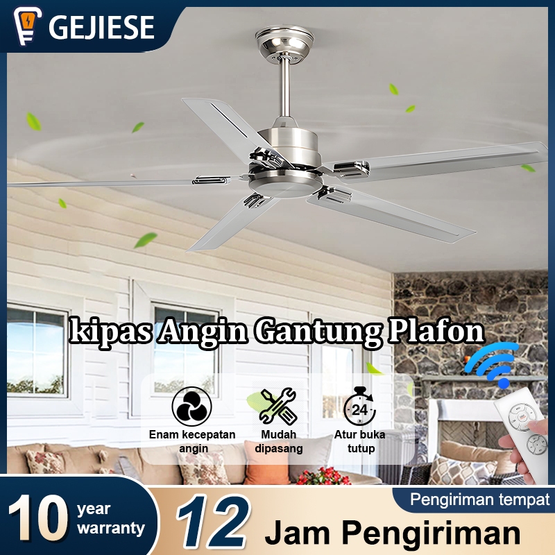 COD kipas lampu gantung plafon remote 42/52 INCI lampu kipas angin gantung kipas angin plafon