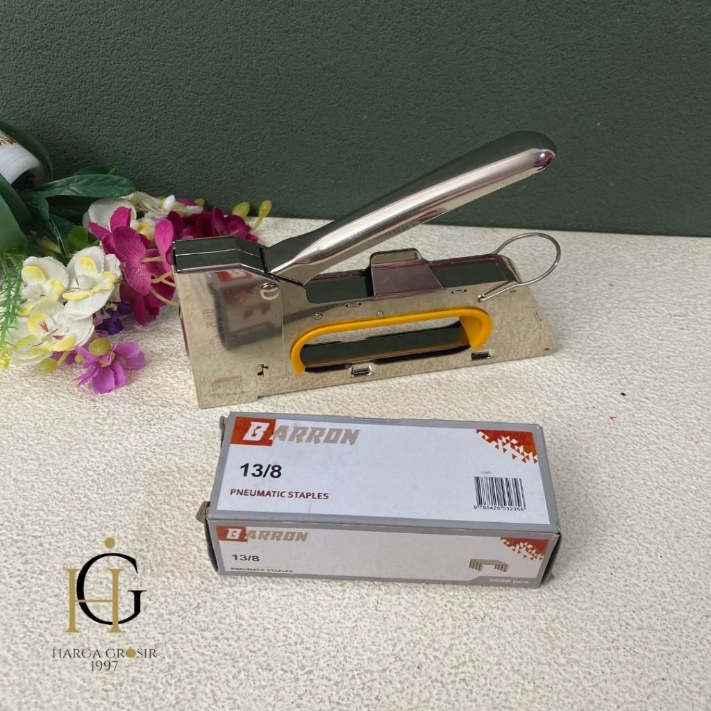 

FREE REFILL 1 BOX Stapler Tembak Staples Gun TERMURAH BAGUS Gun Tacker ETONA E23 COD