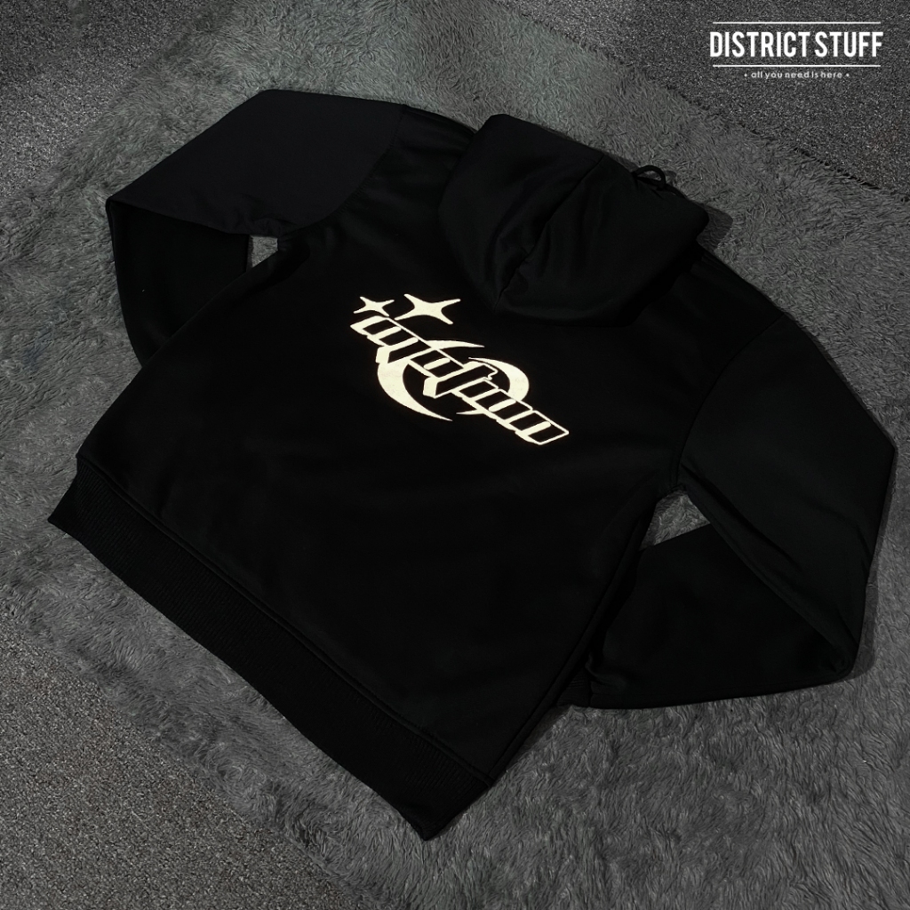 Hoodie Jumper Reflektif Nyala Motion Jaket Pria Wanita Cotton Fleece Premium