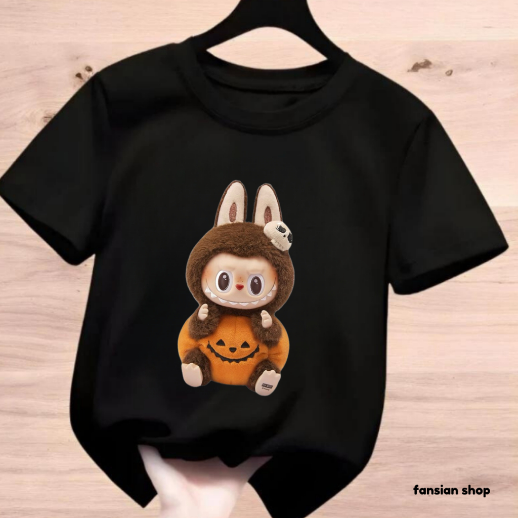 Fansianshop Kaos oblong anak unisex LABUBU HELLOWEEN