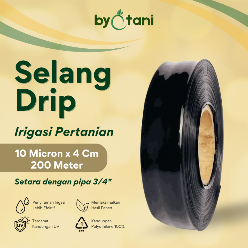 Selang Drip 10 mikron 4 cm 200 meter - Pipa 3/4 inch