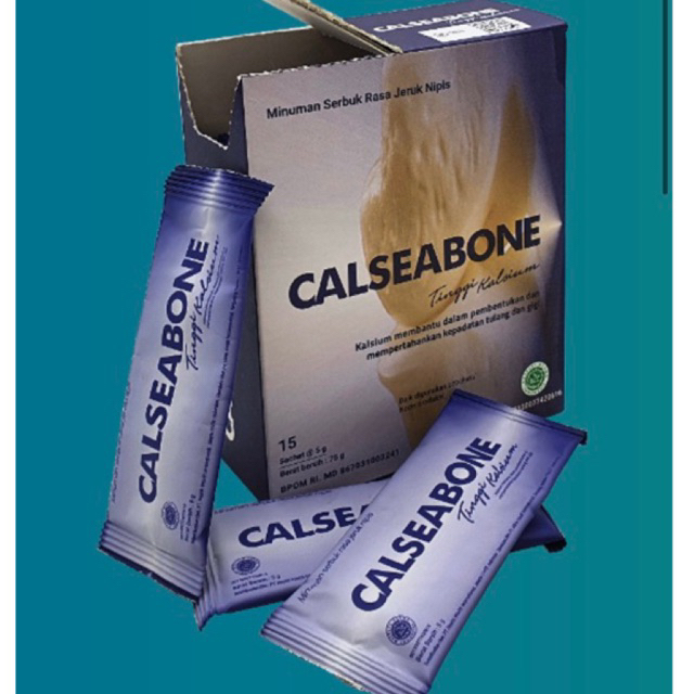 CALSEABONE / KALSIUM TULANG / PENINGGI BADAN /ISI 15 SACHET / 100% ORIGINAL HWI