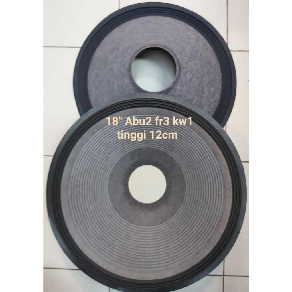 Daun speaker 18 inch Abu Abu tinggi 12 cm, pinggir gelombang 3