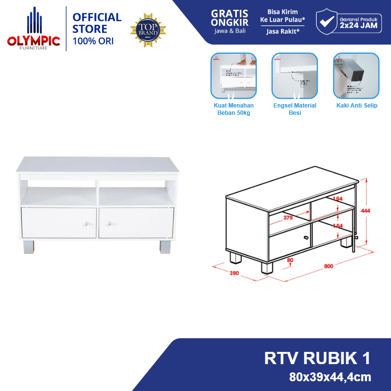 Olympic Rak TV / Meja Tv / Tempat Penyimpanan / RTV Rubik 01